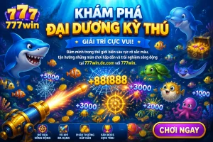 Ảnh giao diện 777win với khu vực khuyến mãi